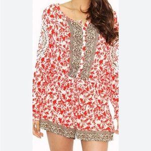 Free People Resort Romper in Gardenia Combo  Size XS